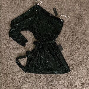 NWT Lulu’s Sequin One-Shoulder Dress